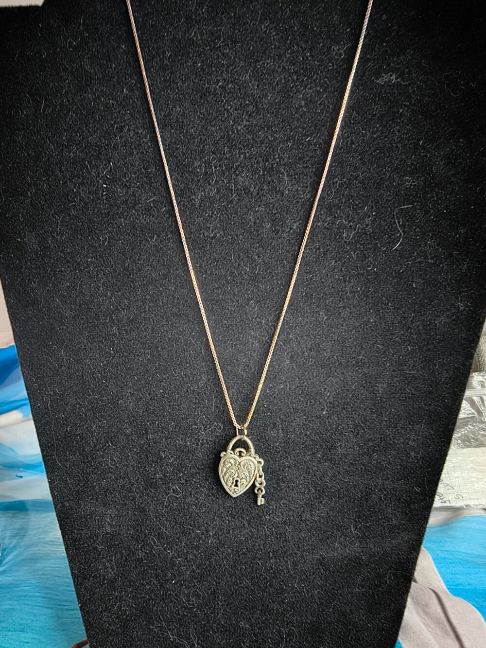 Gold Heart Lock Pendant Necklace - Women Jewelry